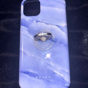 Burga Lavender Marble iPhone Case with Ring Holder